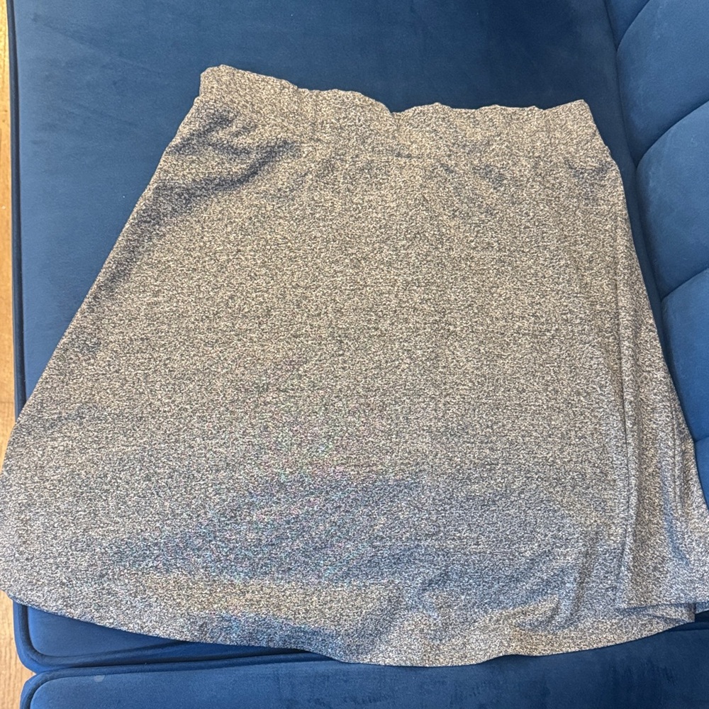 Women’s Metallic Silver A-Line Skirt